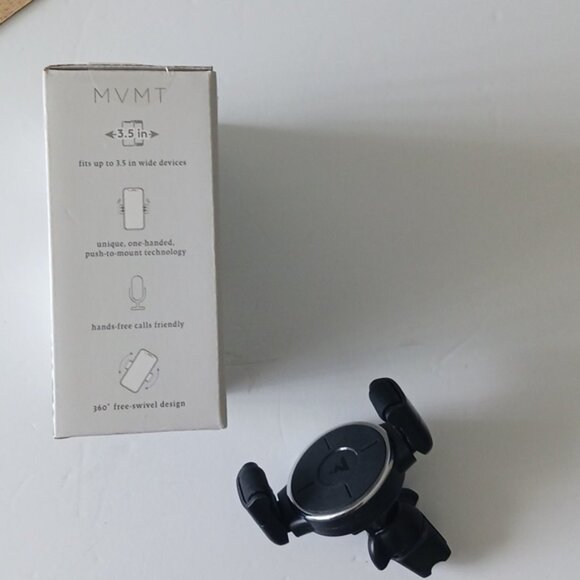 EZ Clip MVMT Car Vent Clip Roller Mount Phone Holder Black - Picture 2 of 9